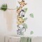 44.88 x 11.75" Watercolor Jungle Animal Wall Decals – Elephant, Lion & Monkey Stickers for Nursery, Playroom & Classroom Decor